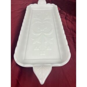 Vintage Westmoreland Glass White Milk Glass Rectangular Serving Plate